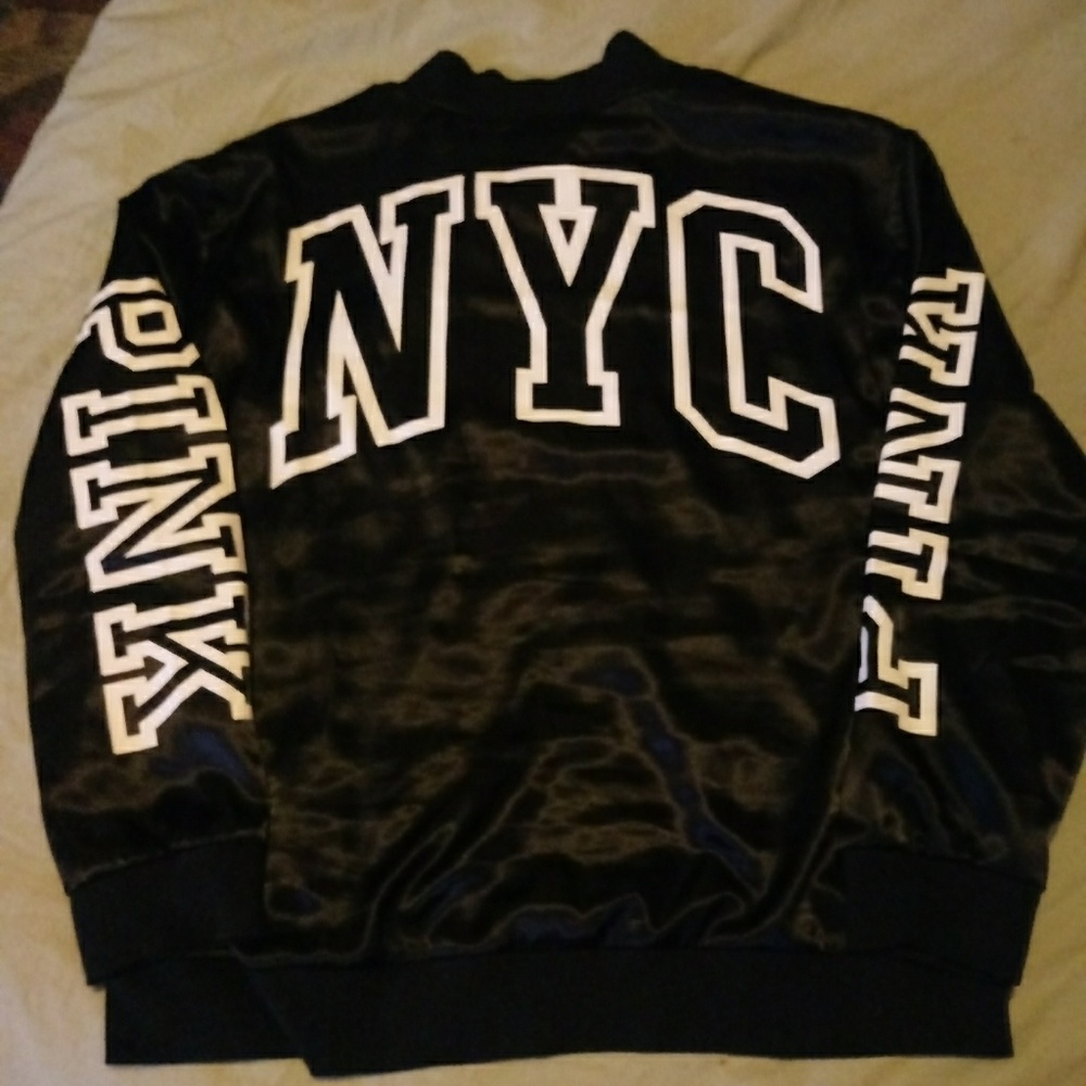 VS Pink bomber jacket quarter zip n sweatshirt